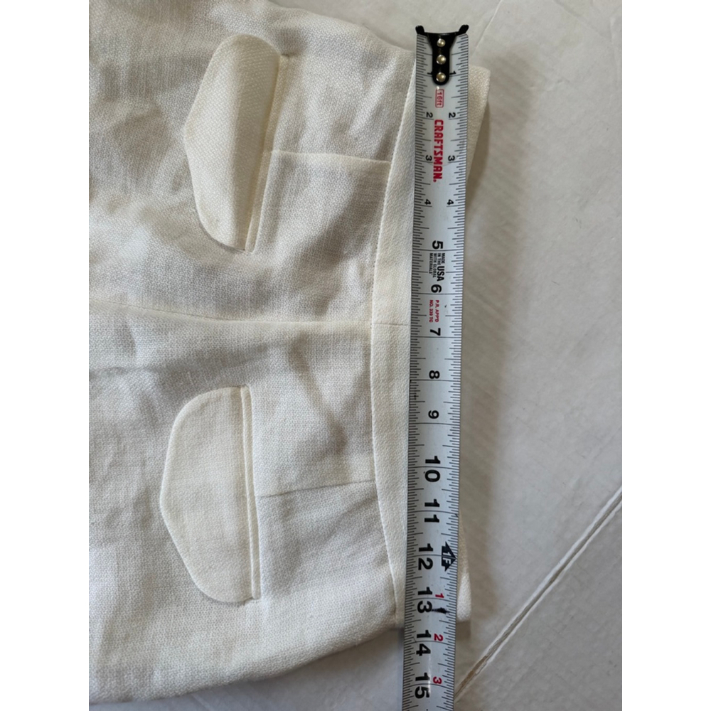 NWT Women's Massimo Dutti White Linen Trousers Size 4 - Picture 8 of 13